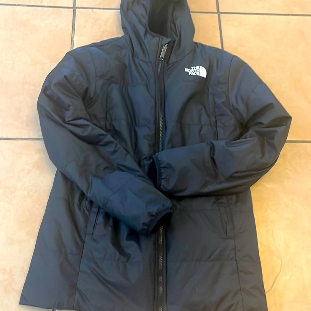 The north face coat reversible black only used once black/ great condition